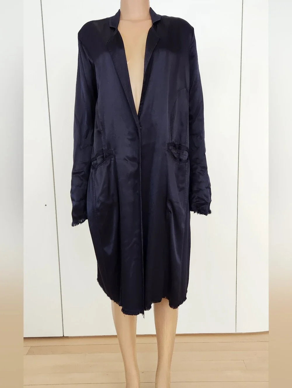 Jaga Navy Satin Blazer